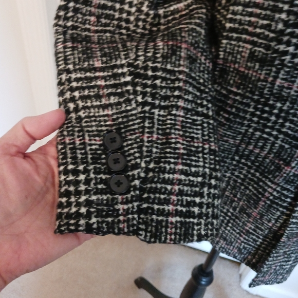 Massimo Dutti Single Button Front Closure Plaid Blazer - Picture 9 of 14